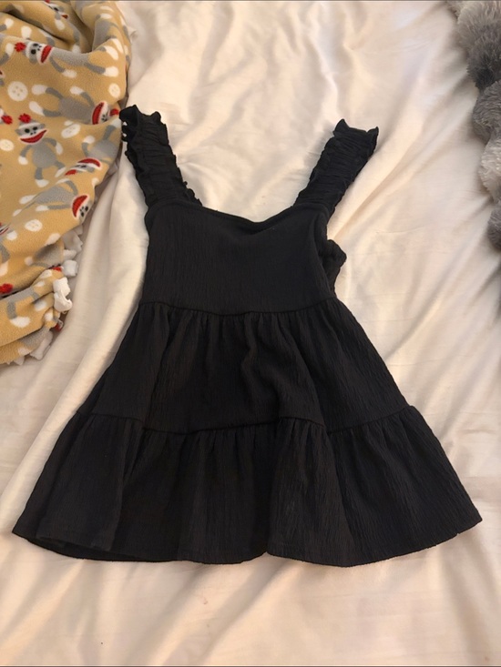 Altar'd State Tops - Altar'd State Black Ruffled Strap Tiered Tank Dress